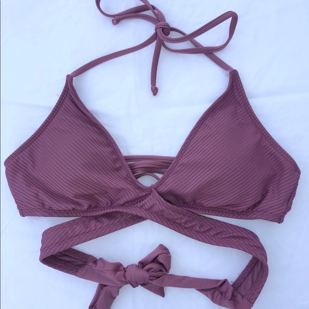 Mauve strappy bikin top